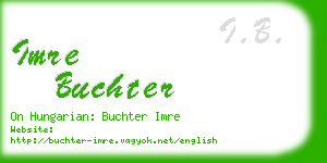 imre buchter business card
